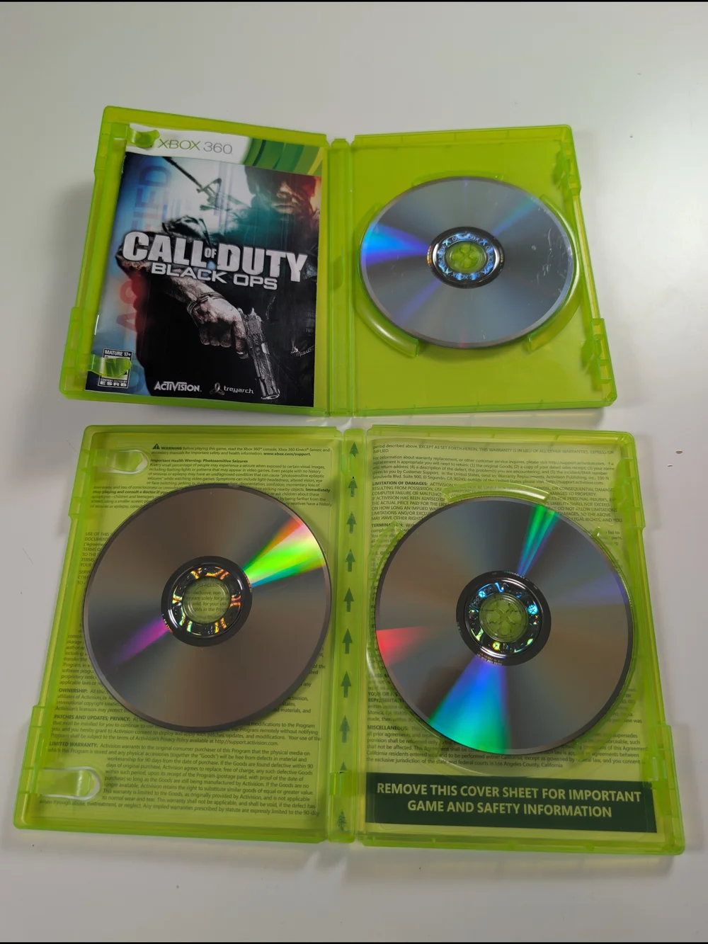 Call of Duty Black Ops Trilogy Lot 1 2 3 Xbox 360 COD BO1 BO2 BO3 Game Bundle